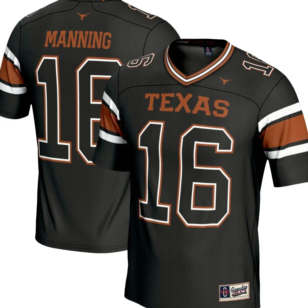 Arch Manning Texas Longhorns GameDay Greats Unisex Football Fashion Jersey - Black