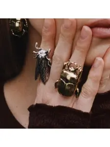 Trendy Vintage Alloy Animal Insect Ring for Women, Adjustable Open Design, Adjustable Rings, Casual Daily Jewelry, Versatile Fashion Accessory