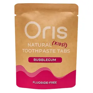 Oris Kids Chewable Toothpaste Tablets | Nano Hydroxyapatite, Fluoride-Free, Mess-Free | No Mint