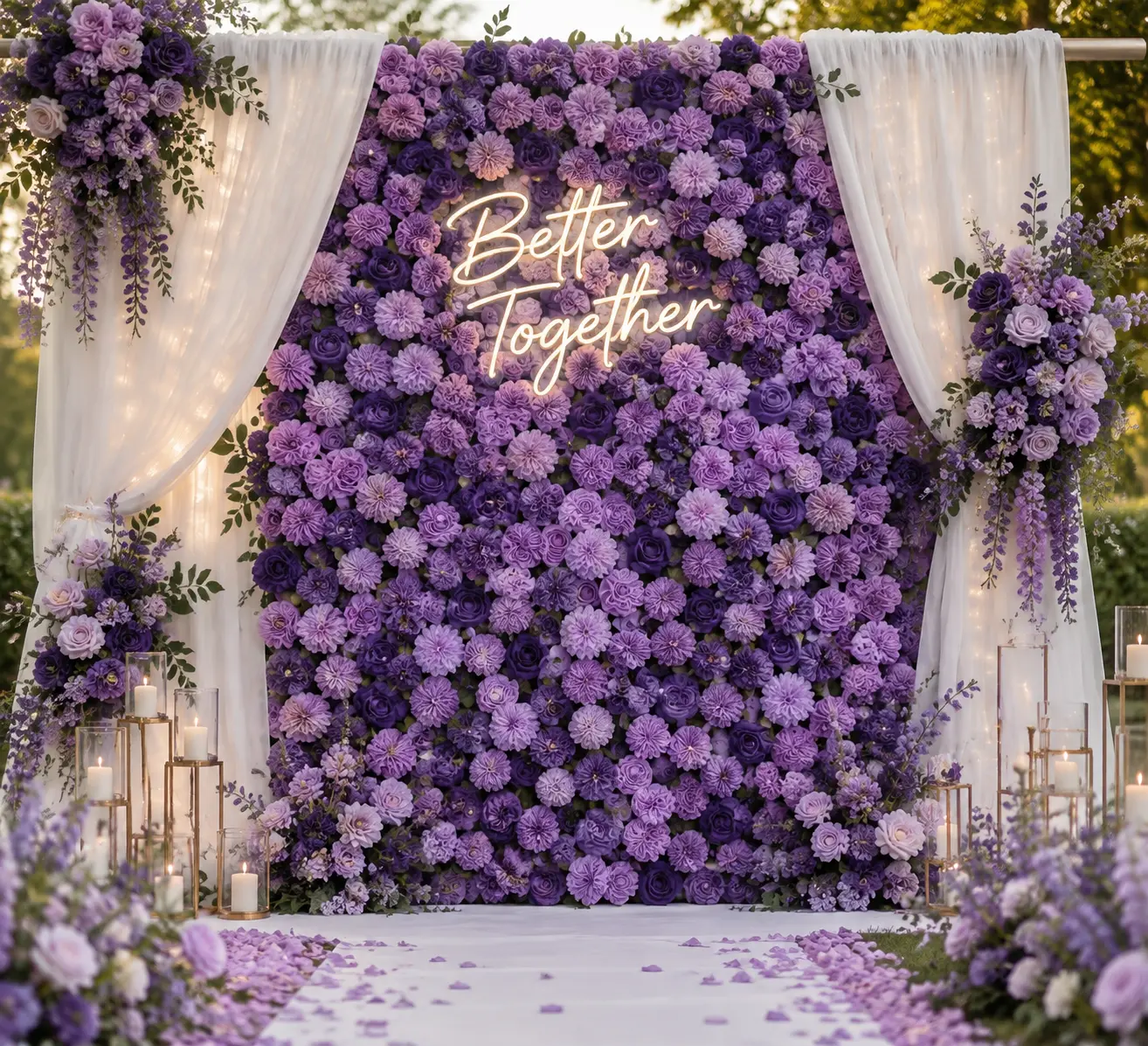 TINGE TIME Purple Flowers, Fake Flower Leaf Artificial Flower with Stems for DIY Wedding Bouquets Table Centerpieces Baby Shower Home Party Floral Arrangements Decorations