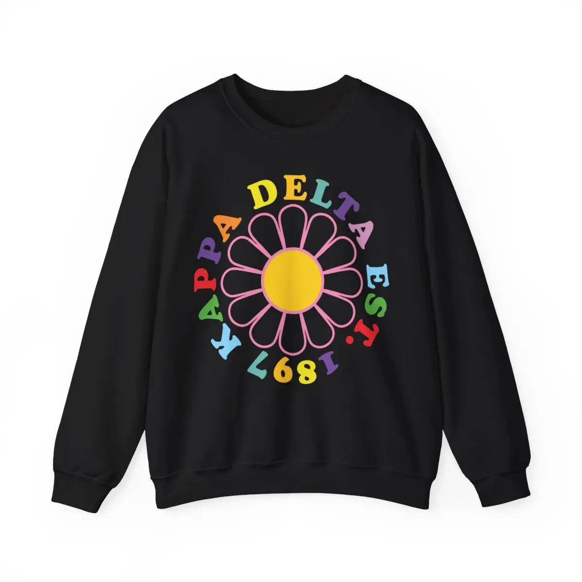 Kappa Delta Rainbow Daisy Crewneck Sweatshirt