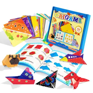 Children Origami Kit DIY Animal Paper Craft Set with Tutorial, Creative Colorful Origami Set for Kids, Educational Handmade Art Supplies