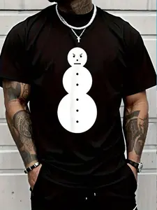 100% Cotton Funny Angry Snowman - The Jeezy Snowman T-Shirt Women's Men's Graphic Tee Crew Neck summer vacation Tops