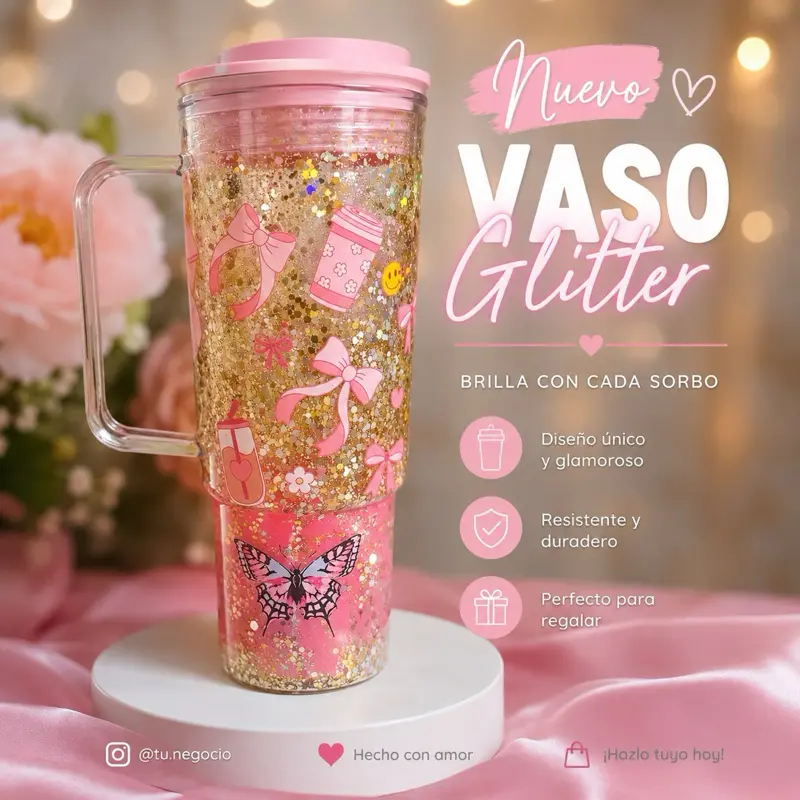 Glittery cups Tumbler Drinkware