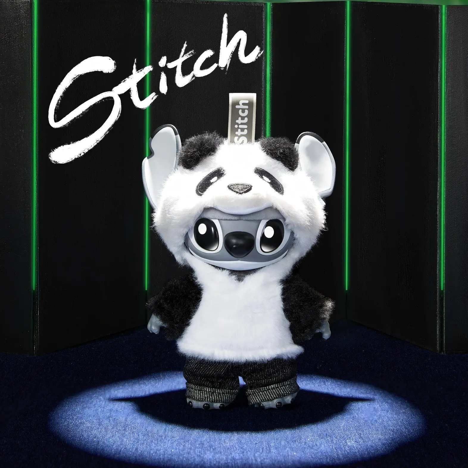 Disney Limited-Edition Stitch GenZ Street Series Panda Vinyl Stuffed Toy Plushie Love - Kawaii Aesthetic Street Wear Key Chain Accessories, Storage & Care, Ideal for Desks, Birthday Gifts for 15+, Stitch Fans, Keep In A Cool, Dry Place