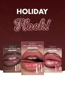 Volume Hack Trio Sweet Fig Set | Lip Combo for Plump, Hydrated & Glossy Lips | 3-in-1 Kit (3 Shades, Lip Mate Pencil 0.5g, Melting Balm 3.5g, & Color Gloss 4g)
