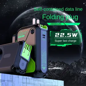 5-in-1 Smart Power Bank with 15W Wireless Fast Charging, 22.5W Quick Charge, and 20,000mAh Capacity