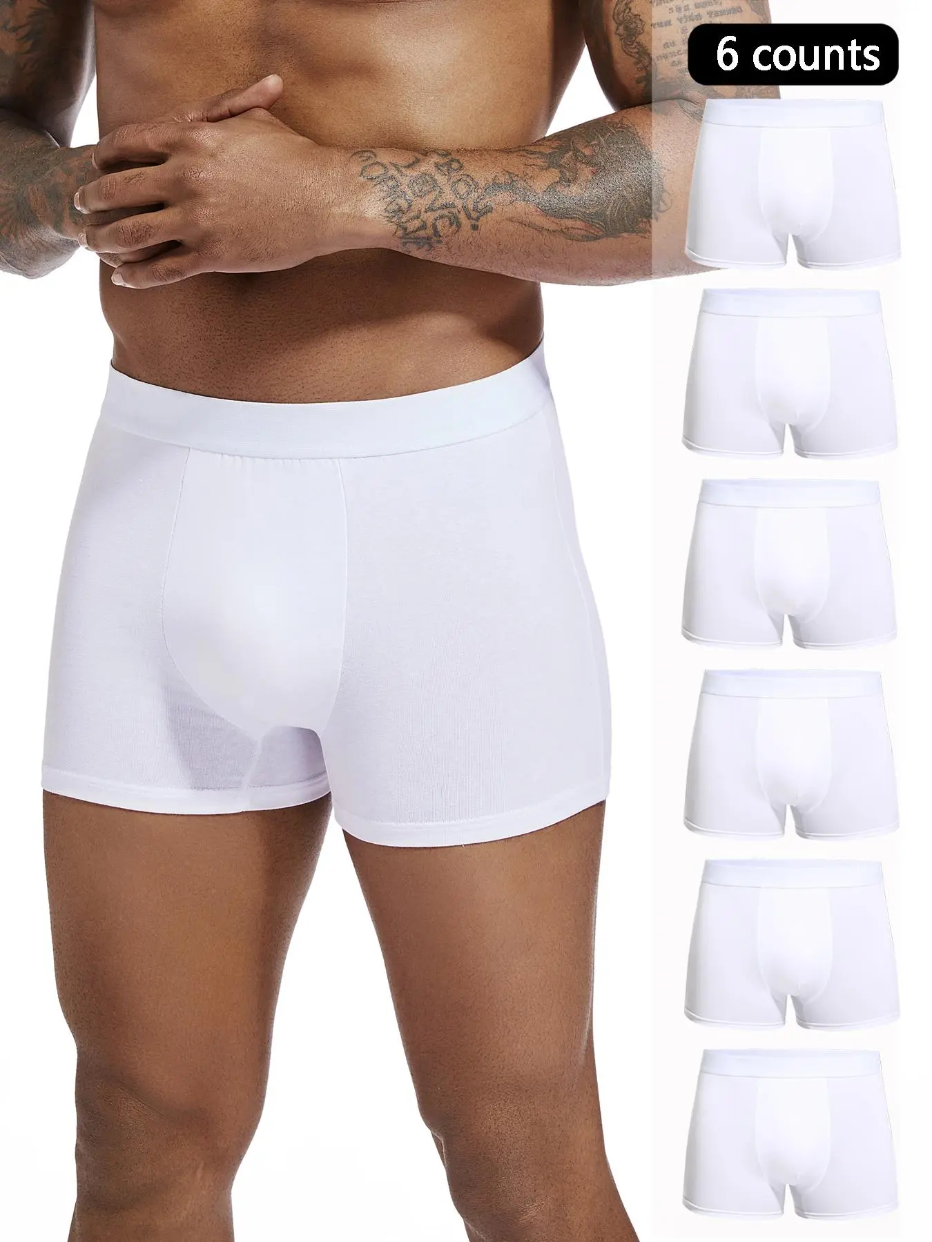 Men's Solid Color Boxer Brief, Fashion Breathable Underwear, Breathable Comfortable Underwear for Daily Wear, Casual Men's Underwear for All Seasons, Underwear Boxers, Breathable Comfy Innerwear