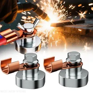 Strong Magnetic Welding Ground Clamp Alloy Steel Heavy Duty Welding Grounding Clip Magnet Head Support Grounding Clamp Tools