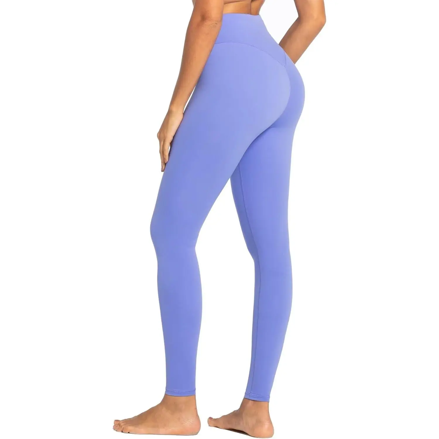 Women's High Waisted Compression Leggings - Tummy Control, No Front Seam Lycra, V-Shape Cut Full-Length Compression Wear for Gym Yoga Workouts, High Waisted Bottoms, Breathable Lycra, Full-Length Legs, Gym Yoga Wear, Double-Brushed, Four-Way Stretch Fabri