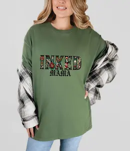 Inked Mama Gift for Tattooed Mom Mother's Day Birthday Gift Heavy Cotton Tee