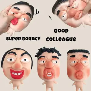 Popping Pimple Squishy Toy Fast-rebound Squeeze Toy with Funny Faces for Stress Relief and Fun Personalized Design Ultra-squishy Silicone with Non-Toxic colours  Dye and Durable Tool-Perfect Valentine's Day Gift, Easter Gift