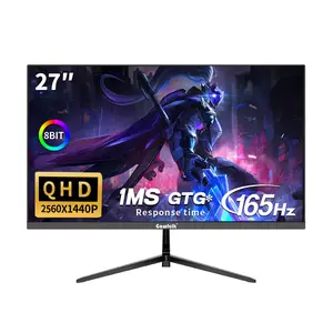 27" Curved Gaming Monitor – 2K QHD 2560×1440, 165Hz Refresh, DP Port, VESA 75×75mm Wall-Mount, G-Sync, 100% sRGB, Smooth Lag-Free Esports Gameplay