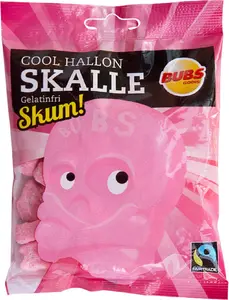 Swedish Bubs Candy 90g bag - Raspberry Blueberry Oval - Raspberry Foam Skull