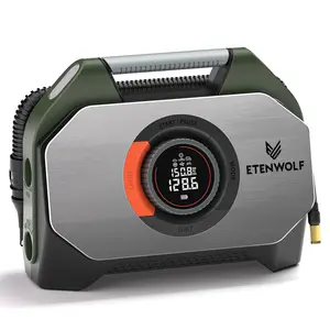 ETENWOLF Vortex S7 Heavy Duty Tire Inflator, 160 PSI Portable Air Compressor with 260W Dual Motor, Cordless Tire Pump for Truck, SUV, RV, Pickup & Off-Road Tires, Auto Stop, Emergency Light