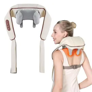 Newly Upgraded Cordless Neck And Shoulder Massager, Portable Muscle Massagers, Featuring Simulated Human-Like Kneading Massage, Adjustable Vibration Intensity, And A Wireless Back-Clip Design, Specially Designed To Relieve Trapezius Muscle Soreness