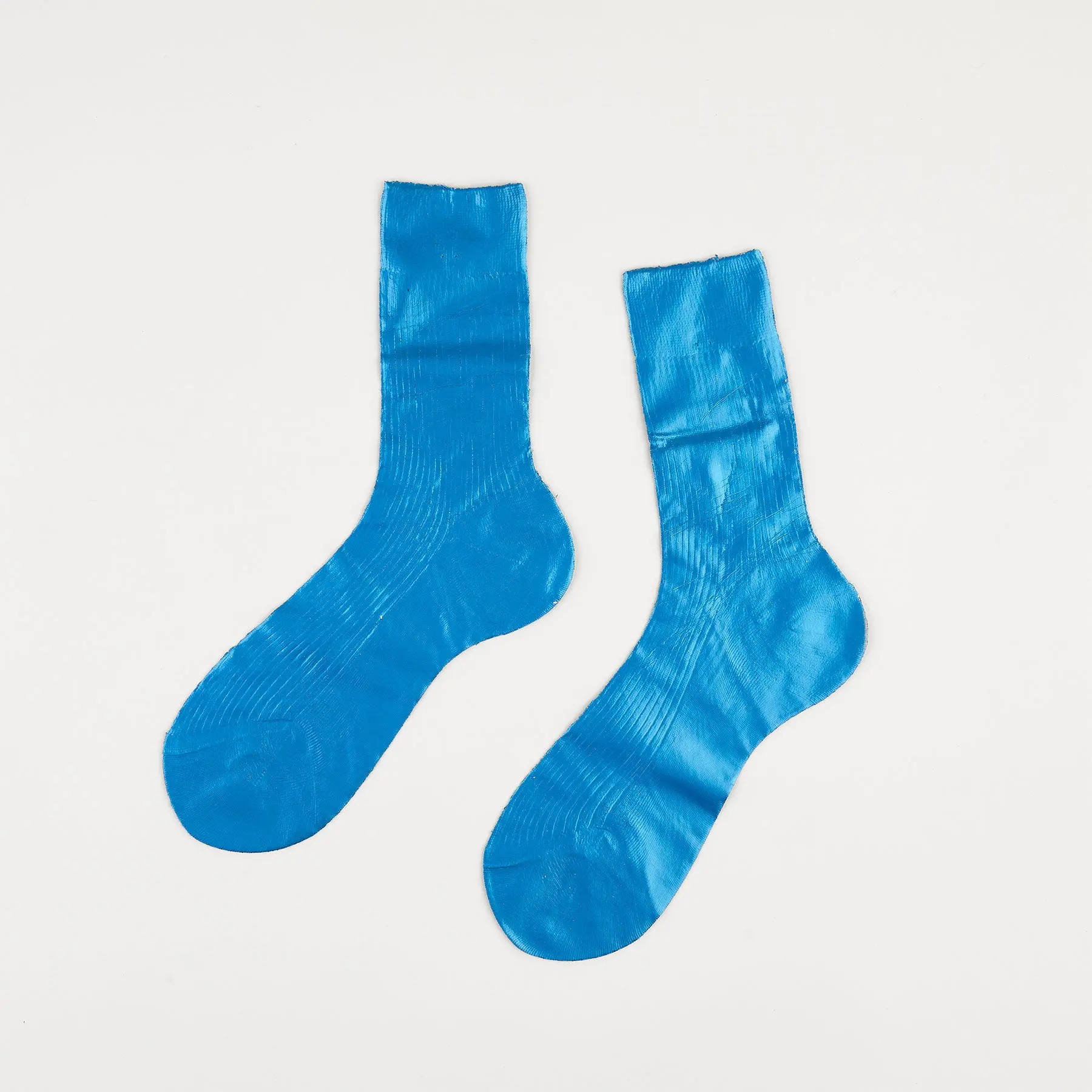 Ribbed Metallic Sock