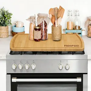FGDGFSAD 4-in-1Stove Oven Top Cover  Extra Large Bamboo Cutting Board Pro,Note Charcuterie Board,Pastry,Chopping Block,Handle,Juice Groove,turkey,Kitchen4XL:30"*20",Cook Knives Friendly Kitchenware ThanksgivingDay dinner,party Cheese Food,gift