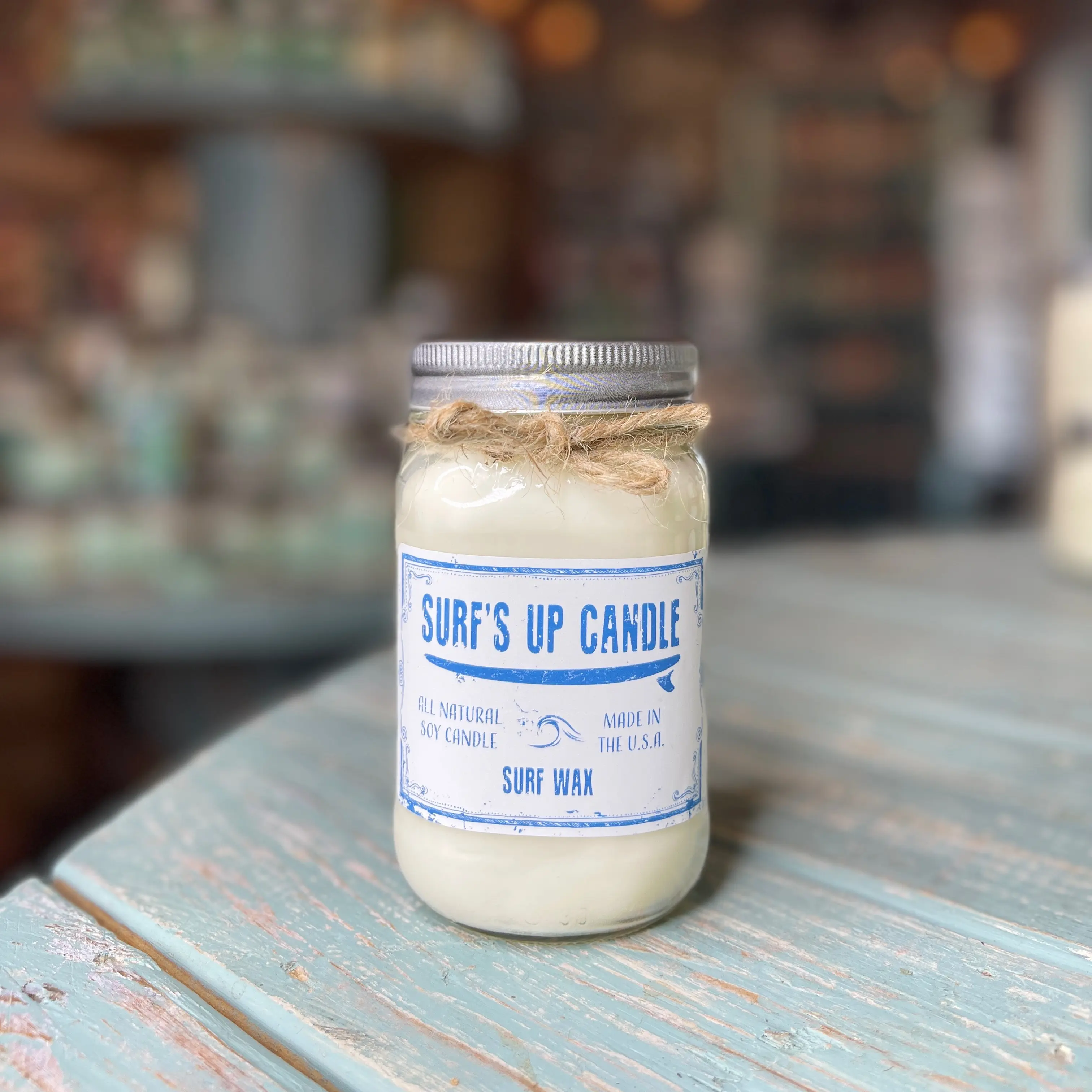 Best Sellers Surf's Up Candle 16 oz Mason Jar  Large Organic Soy Wax