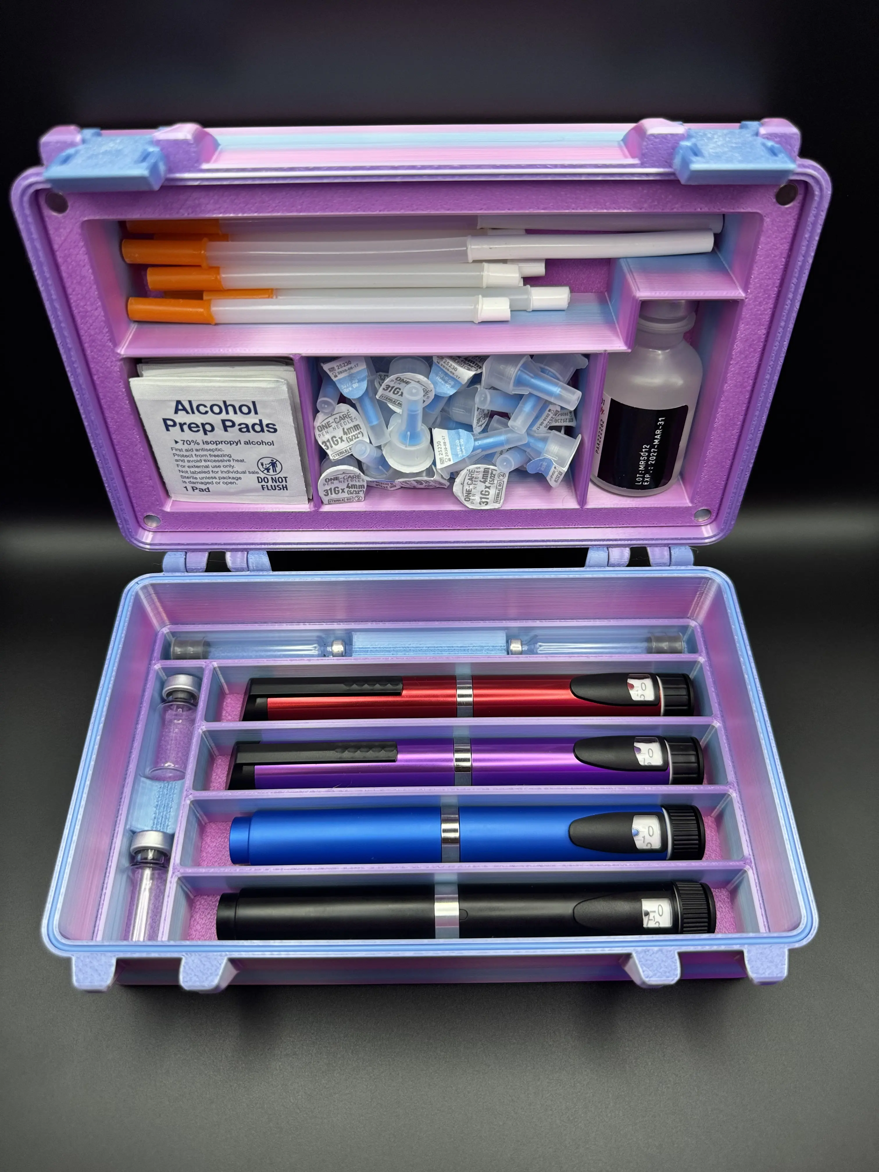 8 Pen Peptide Double Insert Case with Built in Primer