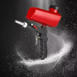 Red Sandblasting Gun Handheld Mini Air-Powered Sandblaster Portable Air-Powered Sandblaster Air Tool Accessories