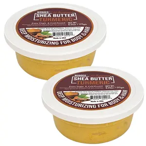 WONDERLOC Whipped Shea Butter - Turmeric 6.25oz "Pack of 2"