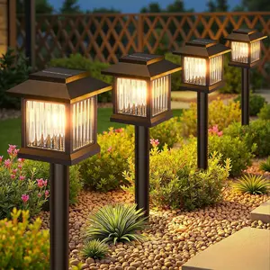 KOOPER Solar Pathway Lights Outdoor, Unique Solar Garden Lights Outdoor Waterproof, Bright Walkway Llights UP to 10 Hours of Lighting Decorative for Landscape Path Driveway Lawn Patio Yard