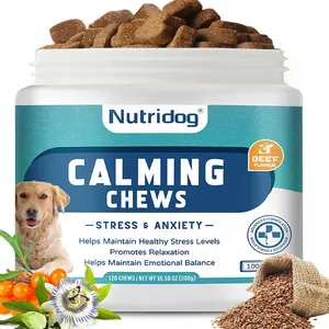 Nutridog Advanced Calming Chews for Dogs with Natural Blend to Relieve Anxiety and Promote Relaxation