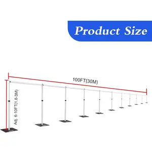 Heavy duty backdrop system decorative novelty