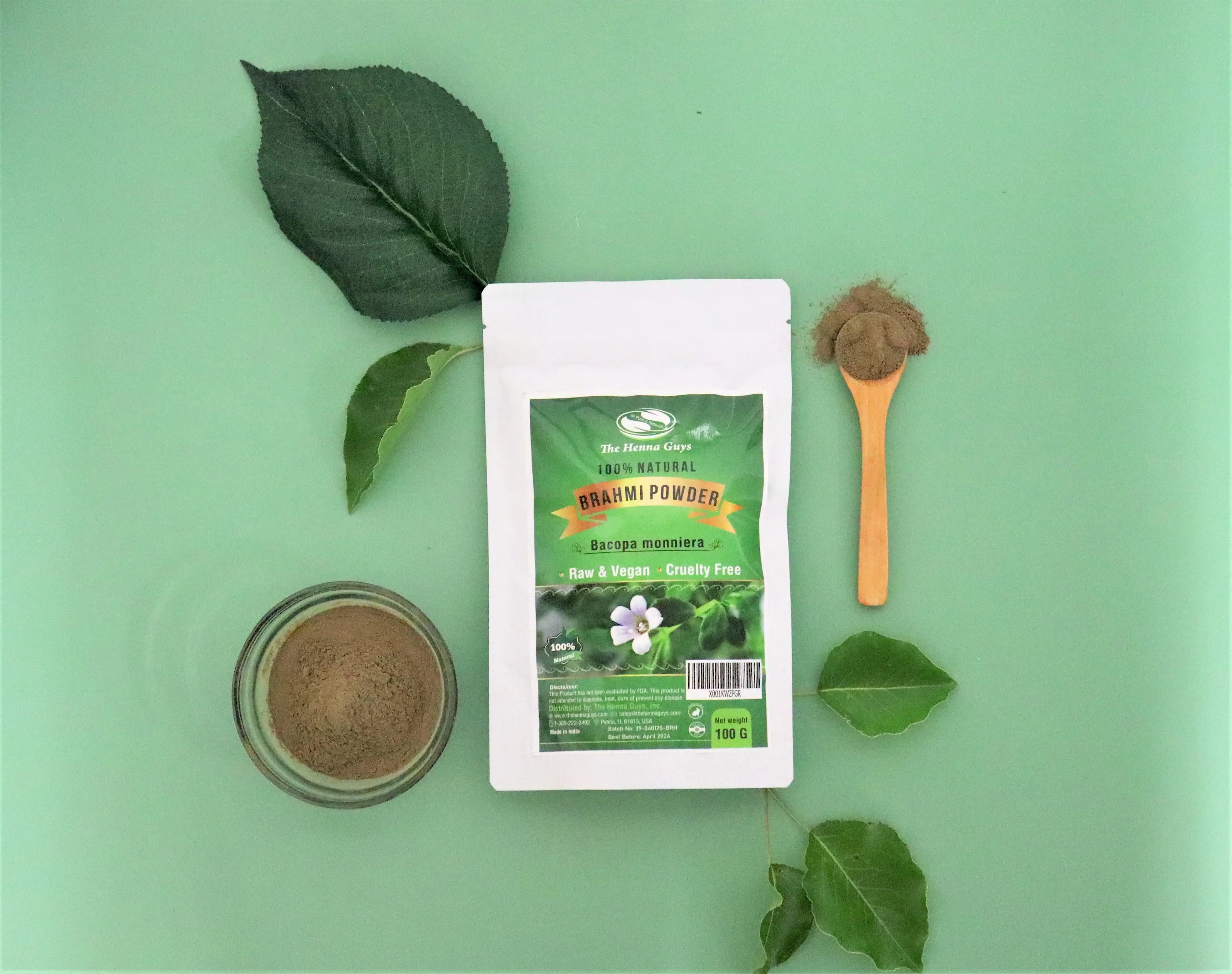 Brahmi Powder - Boost Hair Growth Mask Hair Loss Product Haircare Supplement Strengthen Hair