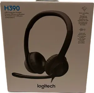 Logitech H390 USB Computer Headset with Noise-Cancelling Mic and Enhanced Digital Sound for Clear Communication