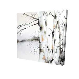 212 MAIN 24x24 in. Winter Birches Nature Tree Photo Print, Artistic Wall Arts, Forest-Themed Wall Arts, Living Room Home Decor, Landscape Poster