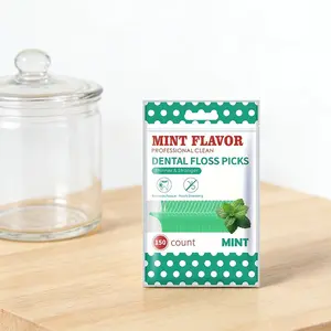 150 Pack Ultra-Fine Fresh Mint Floss Sticks (58 Per Bag), Effective Tooth Gap Cleaning, Disposable High-Quality Dental Floss