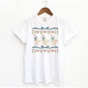 Vintage 80s Goose Shirt, Funny Blue Ribbon Silly Goose Tee, Retro Goose Comfort Colors Tshirt Womenswear Cotton