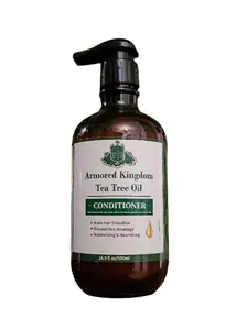 The Armored Kingdom Crown Regal Tea Tree Oil Conditioner (16.9 fl oz) - Natural Haircare with Tea Tree Oil, Aloe Vera, Coconut & Olive - Restores, Nourishes & Strengthens All Hair Types for Soft, Smooth Radiant Hair - Ideal Gift, Frizz, Scent tiktokshopsp