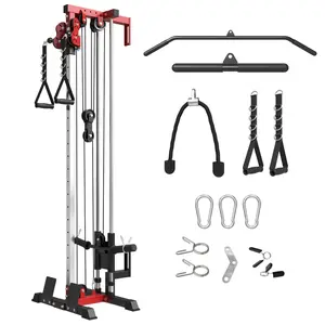 MIKOLO Adjustable Cable Crossover Machine with Dual Pulley System for Home Gym Workout, 18 PositionsMIKOLO