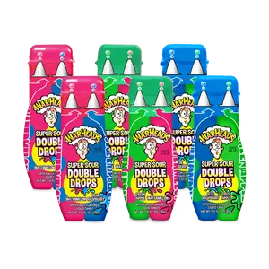 WARHEADS Super Sour Double Drops - Liquid Sour Candy - Blue Raspberry, Green Apple and Watermelon Assorted Flavors - 1.01 oz. Bottles - 6 Pack