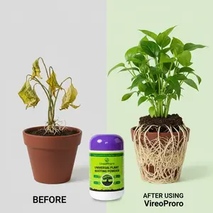 4 Individual Organic Garden Products: Bone Meal, Rooting Hormone, Granular Fertilizer & Soil Activator for Indoor/Outdoor Plants, Flowers & Veggies