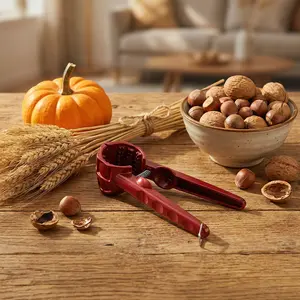 Nutcracker Tool, Heavy Duty PecanWalnut Plier Opener Tool with Non SlipHandle Aluminum Multifunctional NutShell Breaker for Walnut Nuts ChestnutMelon Seeds, Handheld Walnut Clip
