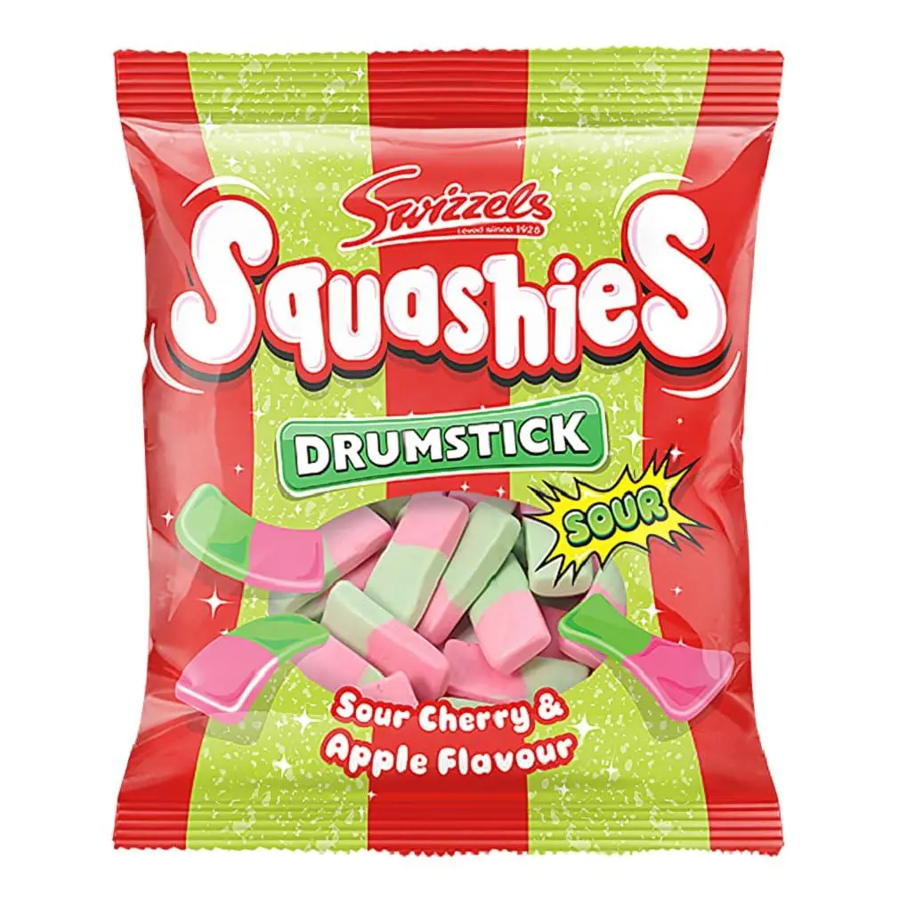Swizzels Drumstick Squashies Sour Cherry & Apple 120g 12 ct