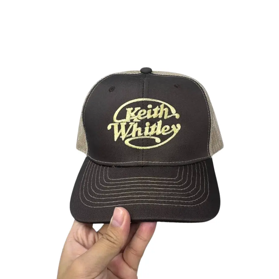 Unisex Classic Structured Front Trucker Hat with Logo - Cotton & Mesh, Adjustable Snapback, Breathable, All Seasons, 1 Size, Baseball & Softball, Casual Fashion Accessory, Spot Clean, One Size