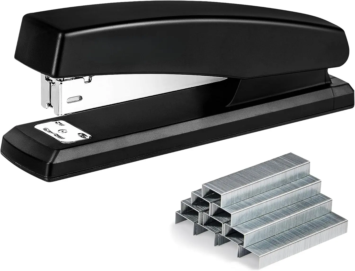 Stapler with 1000 Staples, Office Stapler, 25 Sheet Capacity, Non-Slip, Black Stapler with 1000 Staples, Office Stapler, 25 Sheet Capacity, Non-Slip, Black
