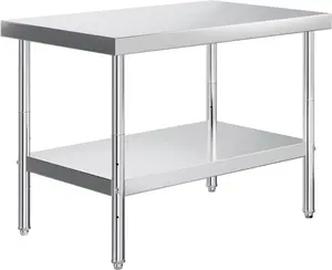 [Brandday][Memorialday] AMERLIFE Stainless Steel Table, Kitchen Prep Table with Adjustable Undershelf, NSF Certified Metal Surface (Includes Wheels & Backsplash) for Home Kitchen, Restaurant, Hotel, and Garage