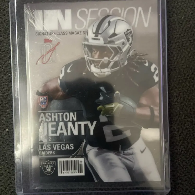 Topps Signature Class 2025 In Session IS-18 Ashton Jeanty RC Raiders NFL