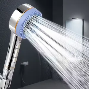 High-Pressure Shower Head with Piano Key Design, Five Modes Water-Saving Filter, 150cm Hose, G1/2 Connector for Bathroom Accessories Filtered Showerhead, Shower Head Set