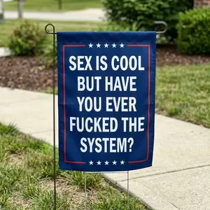 Have You Ever F The System Funny Political Flag Banner | Patriotic Humor Yard Flag | USA Election Meme Decor | Front Porch Garden Flag Outdoor | Sarcastic America Flag Gift | Viral TikTok Home Decor Political Humor