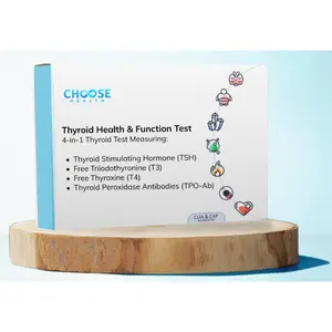 Choose Health 4-in-1 Thyroid Testing Kit - TSH T3 T4 & TPO-Ab - Easy Home Blood Test - CLIA & CAP Accredited - Personalized Recommendations