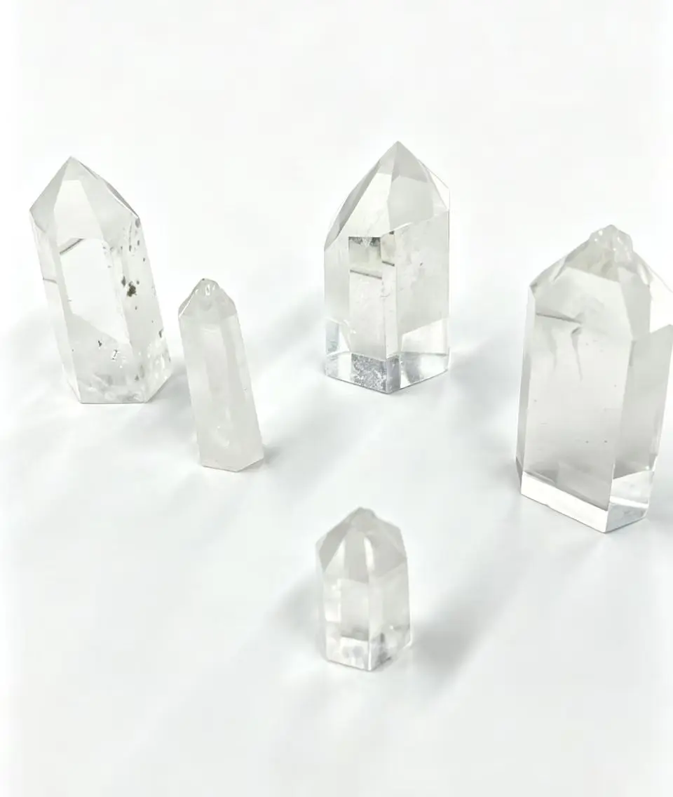Natural Clear Quartz Tower, 100g Polished Crystal Point for Healing and Energy Amplification