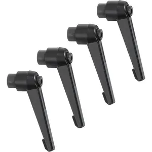 4Pcs M8 Adjustable Knobs Handle Female Thread Push Button Ratchet Quick Release Locking Rotating Bolt for Lathe Machinery, Black