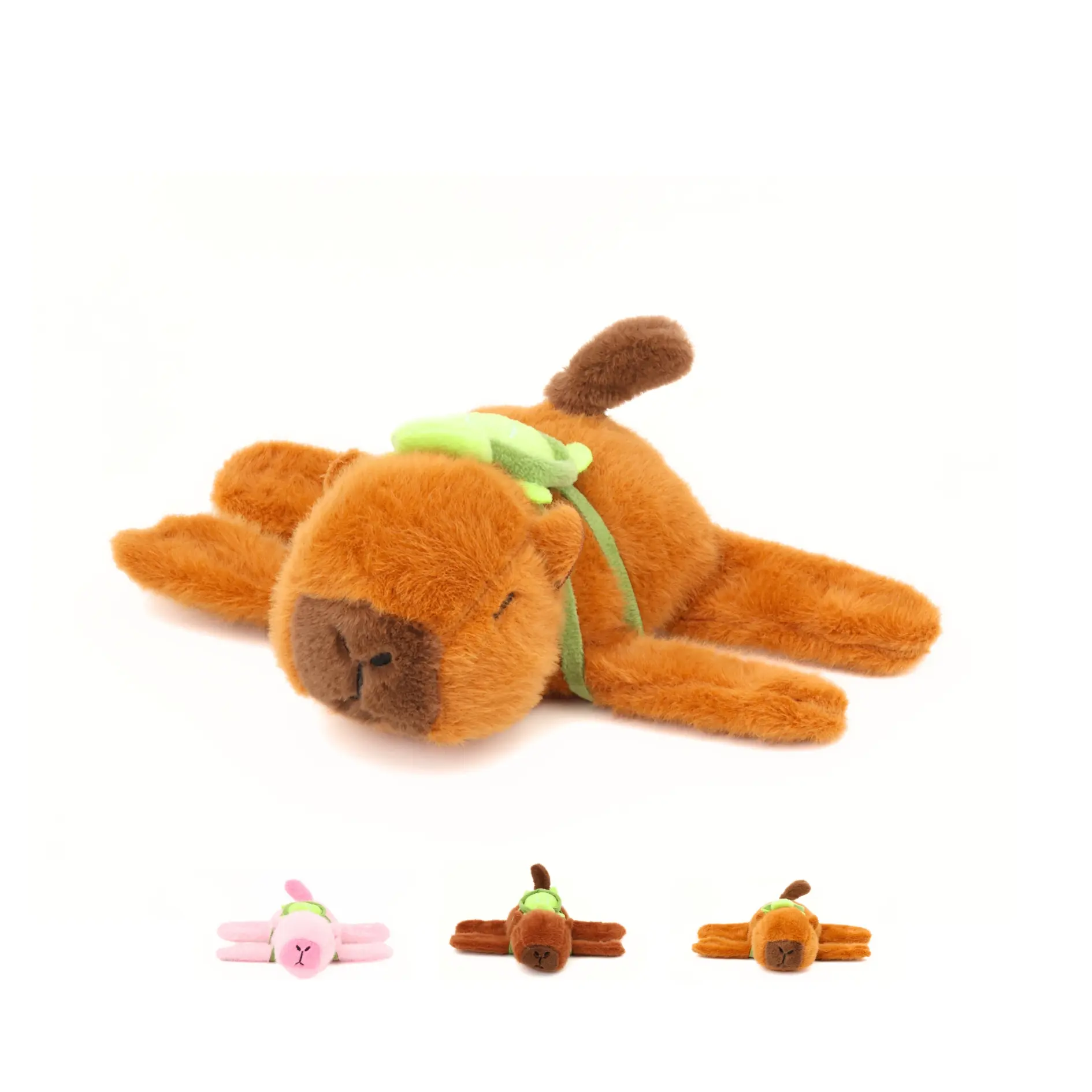 Capybara Plush Slap Bracelet with Spinning Tail - Cute Animal Design Stuffed Toy, Soft Cuddly, Assorted Colors, Interactive Gift for Kids, Stuffed Toys